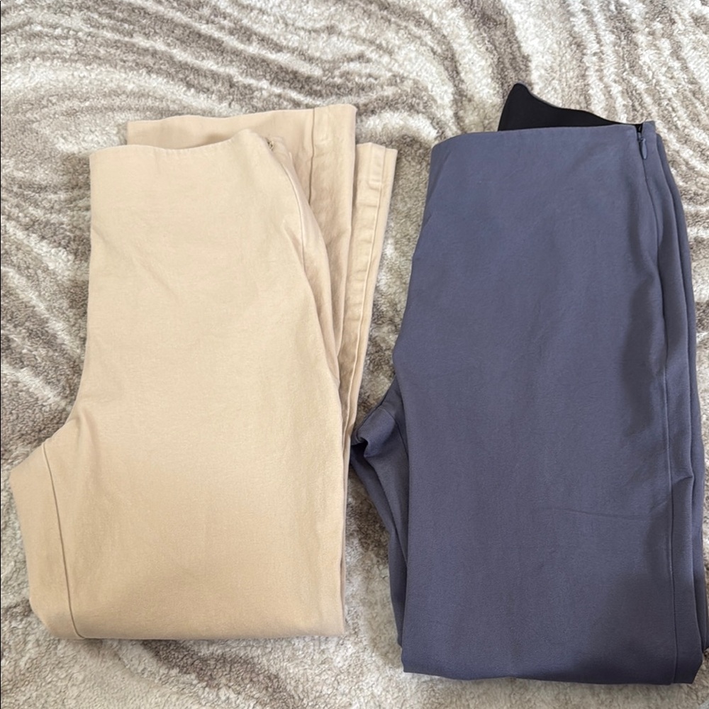 Beige and Blue Pants